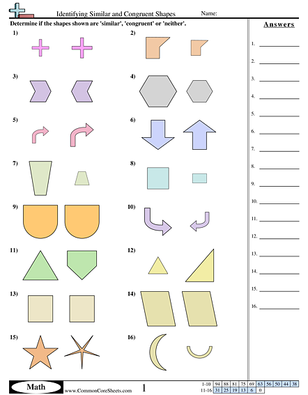 Shapes Worksheets Free CommonCoreSheets